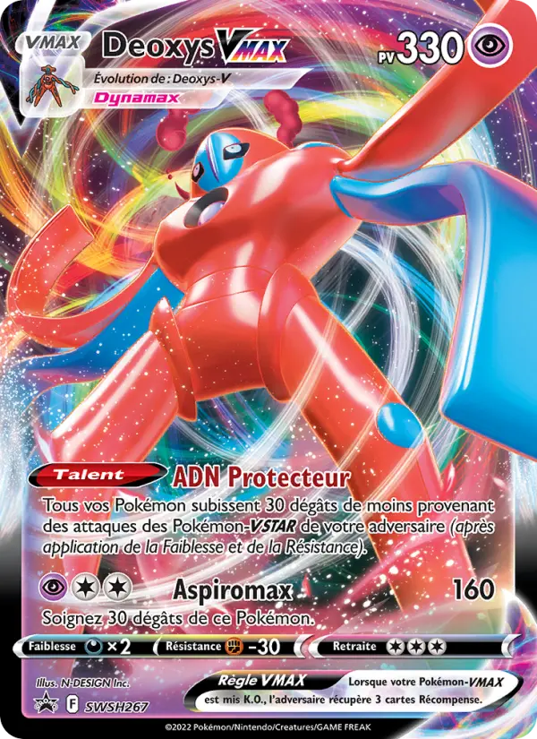 SWSH267/107 - Deoxys VMAX – Promo SWSH (Carte Pokémon FR à petit prix, à l’unité sur Lorenzone.fr)