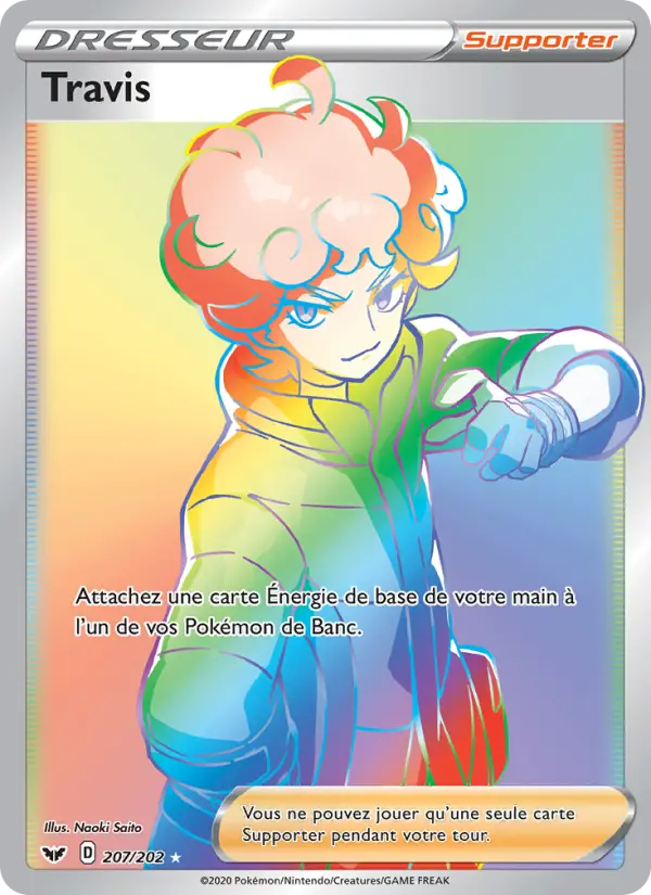 207/202 - Travis – Épée et Bouclier (Carte Pokémon FR à petit prix, à l’unité sur Lorenzone.fr)