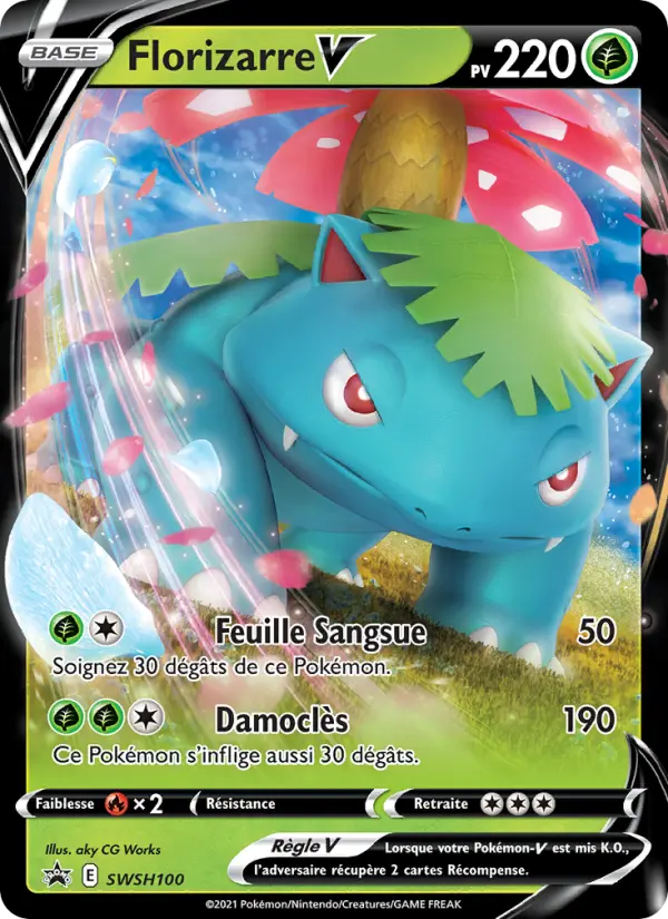 SWSH100/107 - Florizarre V – Promo SWSH (Carte Pokémon FR à petit prix, à l’unité sur Lorenzone.fr)