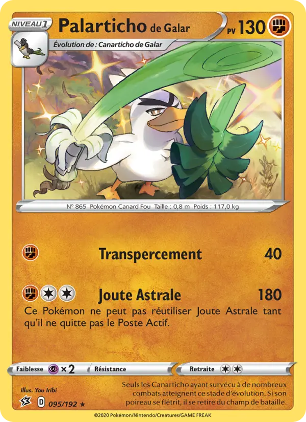 095/192 - Palarticho de Galar – Clash des Rebelles (Carte Pokémon FR à petit prix, à l’unité sur Lorenzone.fr)