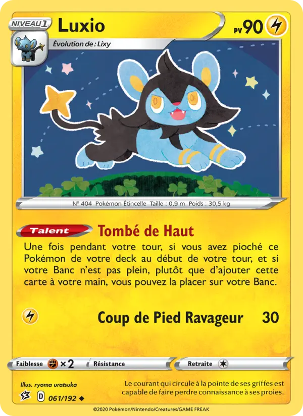 061/192 - Luxio – Clash des Rebelles (Carte Pokémon FR à petit prix, à l’unité sur Lorenzone.fr)