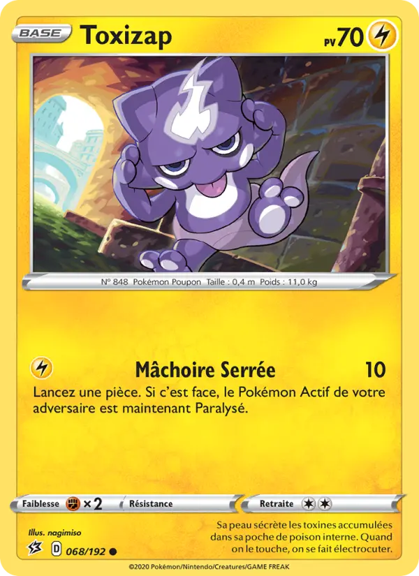 068/192 - Toxizap – Clash des Rebelles (Carte Pokémon FR à petit prix, à l’unité sur Lorenzone.fr)