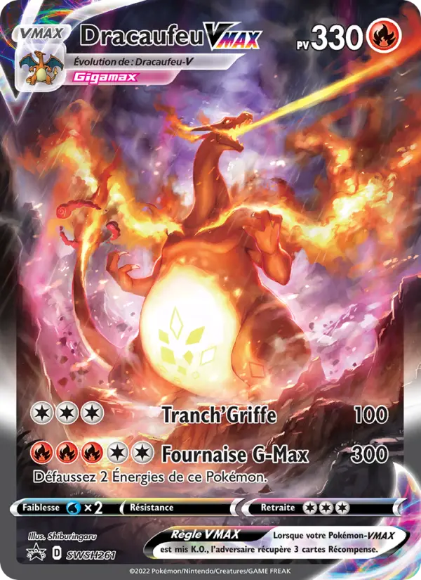 SWSH261/107 - Dracaufeu VMAX – Promo SWSH (Carte Pokémon FR à petit prix, à l’unité sur Lorenzone.fr)