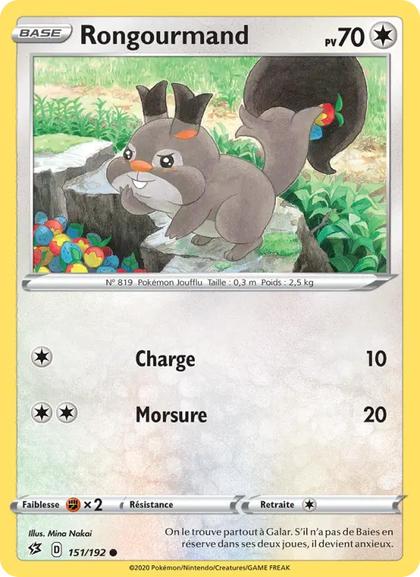 151/192 - Rongourmand – Clash des Rebelles (Carte Pokémon FR à petit prix, à l’unité sur Lorenzone.fr)
