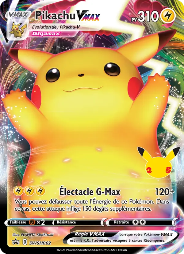 SWSH062/107 - Pikachu VMAX – Promo SWSH (Carte Pokémon FR à petit prix, à l’unité sur Lorenzone.fr)