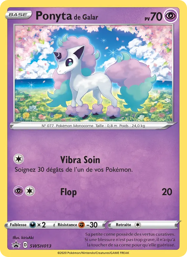 SWSH013/107 - Ponyta de Galar – Promo SWSH (Carte Pokémon FR à petit prix, à l’unité sur Lorenzone.fr)