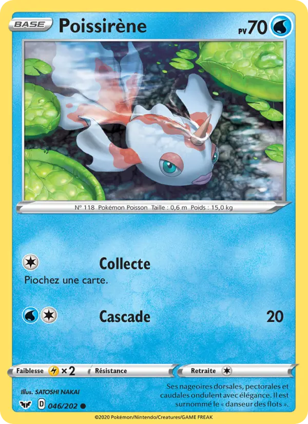 046/202 - Poissirène – Épée et Bouclier (Carte Pokémon FR à petit prix, à l’unité sur Lorenzone.fr)