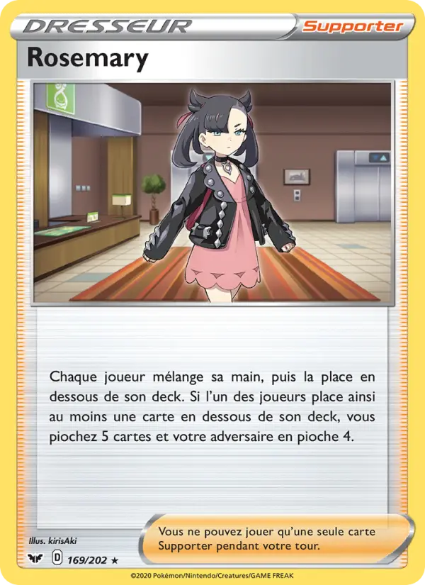 169/202 - Rosemary – Épée et Bouclier (Carte Pokémon FR à petit prix, à l’unité sur Lorenzone.fr)