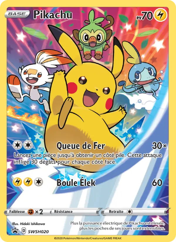 SWSH020/107 - Pikachu – Promo SWSH (Carte Pokémon FR à petit prix, à l’unité sur Lorenzone.fr)