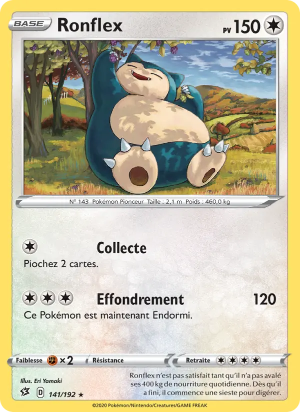 141/192 - Ronflex – Clash des Rebelles (Carte Pokémon FR à petit prix, à l’unité sur Lorenzone.fr)