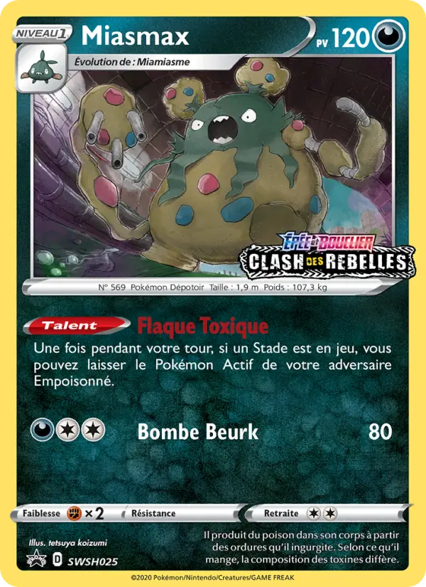 SWSH025/107 - Miasmax – Promo SWSH (Carte Pokémon FR à petit prix, à l’unité sur Lorenzone.fr)