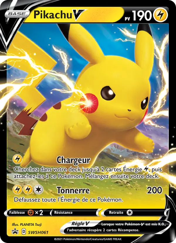 SWSH061/107 - Pikachu V – Promo SWSH (Carte Pokémon FR à petit prix, à l’unité sur Lorenzone.fr)