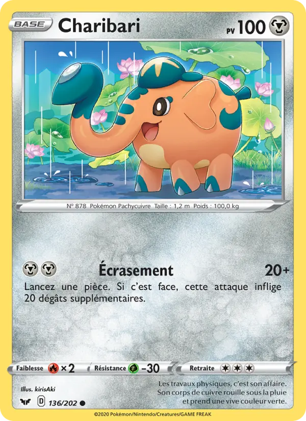 136/202 - Charibari – Épée et Bouclier (Carte Pokémon FR à petit prix, à l’unité sur Lorenzone.fr)