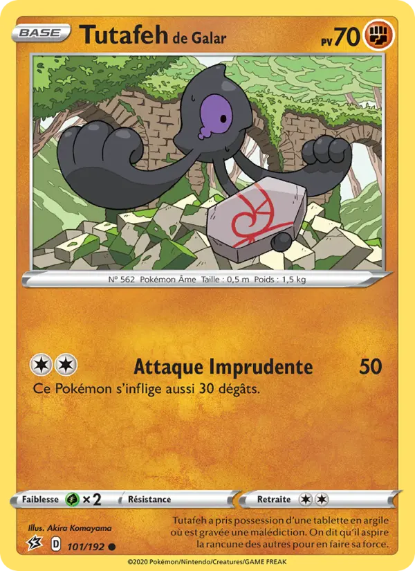 101/192 - Tutafeh de Galar – Clash des Rebelles (Carte Pokémon FR à petit prix, à l’unité sur Lorenzone.fr)