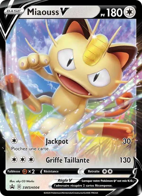 SWSH004/107 - Miaouss V – Promo SWSH (Carte Pokémon FR à petit prix, à l’unité sur Lorenzone.fr)