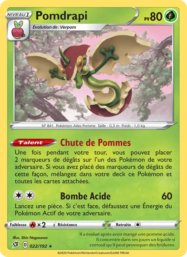 022/192 - Pomdrapi – Clash des Rebelles (Carte Pokémon FR à petit prix, à l’unité sur Lorenzone.fr)