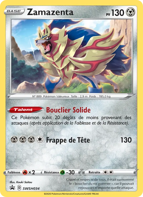SWSH034/107 - Zamazenta – Promo SWSH (Carte Pokémon FR à petit prix, à l’unité sur Lorenzone.fr)
