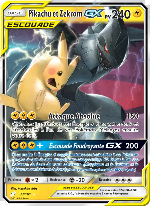 033/181 - Pikachu et Zekrom GX