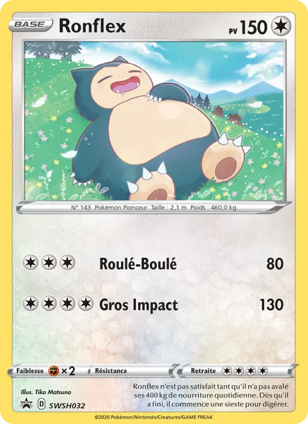 SWSH032/107 - Ronflex – Promo SWSH (Carte Pokémon FR à petit prix, à l’unité sur Lorenzone.fr)
