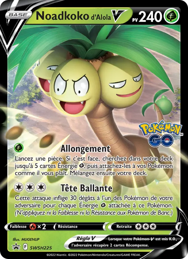 SWSH225/107 - Noadkoko d'Alola V – Promo SWSH (Carte Pokémon FR à petit prix, à l’unité sur Lorenzone.fr)