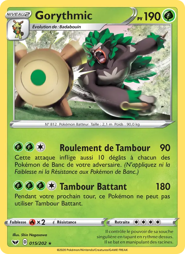 015/202 - Gorythmic – Épée et Bouclier (Carte Pokémon FR à petit prix, à l’unité sur Lorenzone.fr)