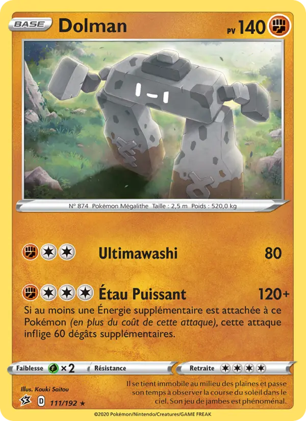 111/192 - Dolman – Clash des Rebelles (Carte Pokémon FR à petit prix, à l’unité sur Lorenzone.fr)