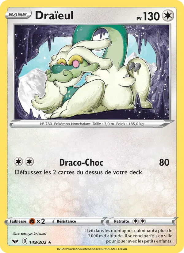 149/202 - Draïeul – Épée et Bouclier (Carte Pokémon FR à petit prix, à l’unité sur Lorenzone.fr)
