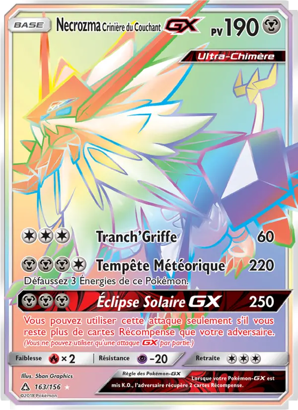 163/156 - Necrozma Crinière du Couchant GX