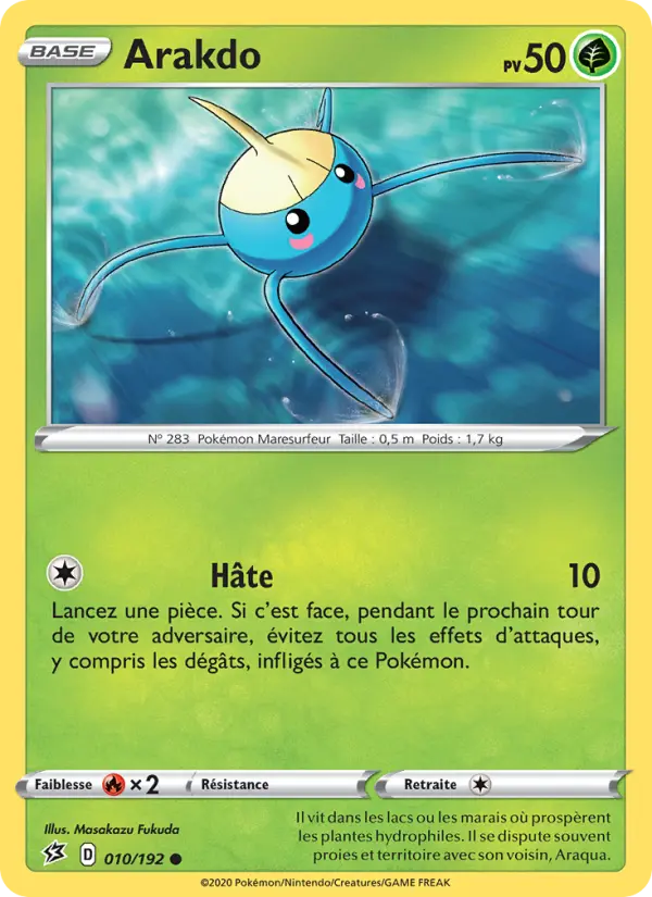 010/192 - Arakdo – Clash des Rebelles (Carte Pokémon FR à petit prix, à l’unité sur Lorenzone.fr)