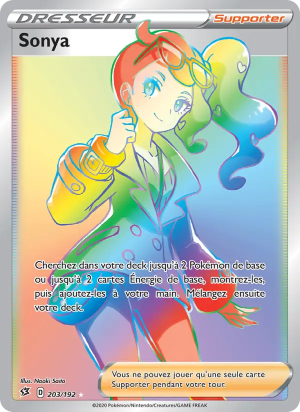 203/192 - Sonya – Clash des Rebelles (Carte Pokémon FR à petit prix, à l’unité sur Lorenzone.fr)