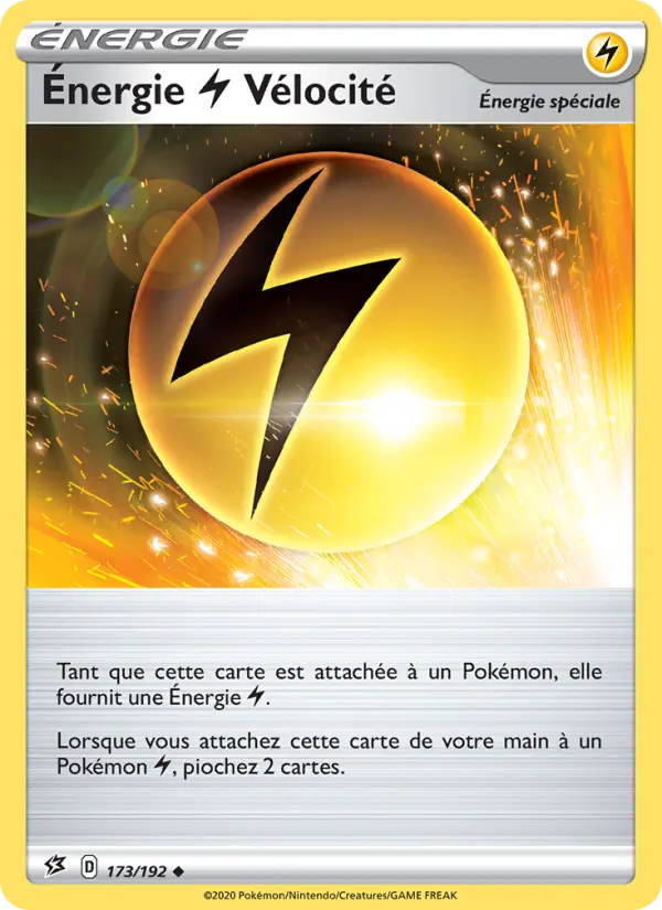 173/192 - Énergie Lightning Vélocité – Clash des Rebelles (Carte Pokémon FR à petit prix, à l’unité sur Lorenzone.fr)
