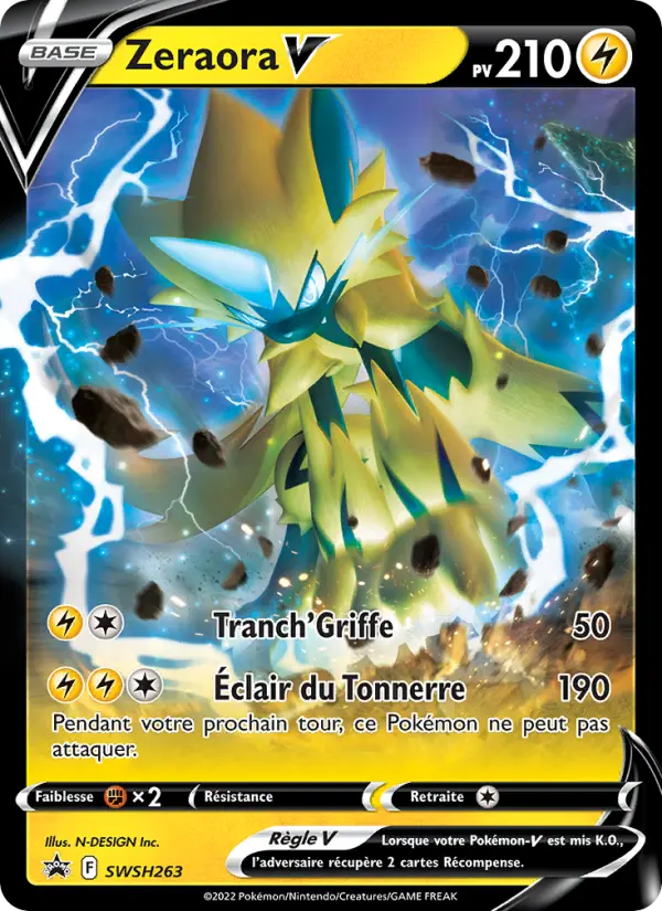 SWSH263/107 - Zeraora V – Promo SWSH (Carte Pokémon FR à petit prix, à l’unité sur Lorenzone.fr)