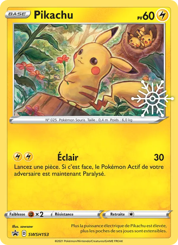 SWSH153/107 - Pikachu – Promo SWSH (Carte Pokémon FR à petit prix, à l’unité sur Lorenzone.fr)