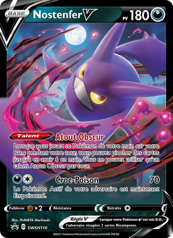 SWSH110/107 - Nostenfer V – Promo SWSH (Carte Pokémon FR à petit prix, à l’unité sur Lorenzone.fr)