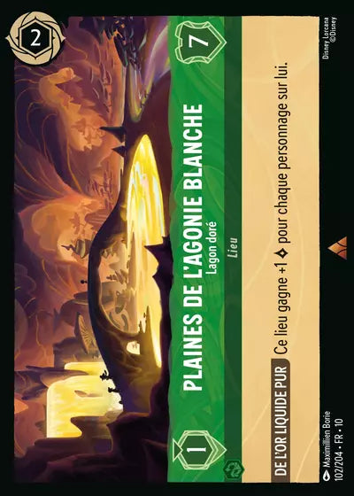 102/204 - Plaines de l'Agonie Blanche, Lagon doré