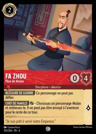 105/204 - Fa Zhou, Père de Mulan