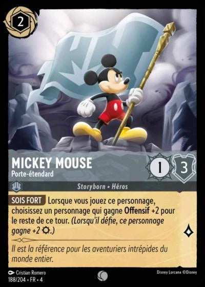 188/204 - Mickey Mouse, Porte-étendard