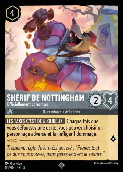 191/204 - Shérif de Nottingham, Officiellement corrompu