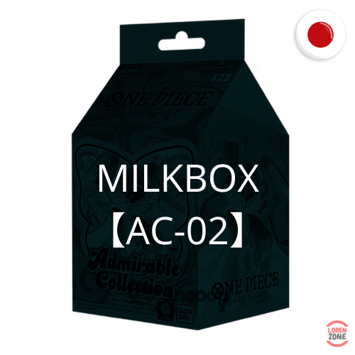 Milk Box One Piece Card Game Admirable Collection vol.2 AC-02 japonais, Bandai Carddass, précommande LorenZone