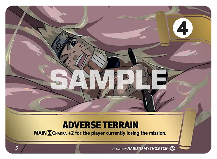 Carte Naruto Mythos Adverse Terrain MSS05/140 Mission Mission Shinobi Shiren 2ème Chapitre Neuf EN LorenZone