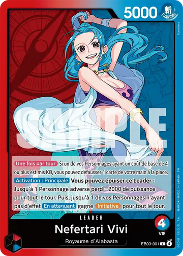 Carte One Piece Nefertari Vivi EB03-001 V1 - Heroines Edition