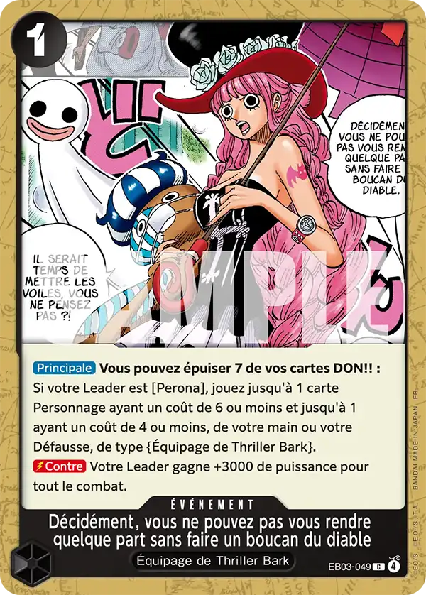 EB03-049 - Décidément, vous ne pouvez pas vous rendre quelque part sans faire un boucan du diable