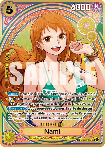 Carte One Piece Nami EB03-053 V3 - Heroines Edition