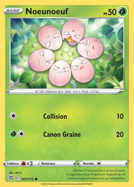 Carte Pokémon Noeunoeuf 001/172 BRS Stars Étincelantes EB09 Neuf FR LorenZone
