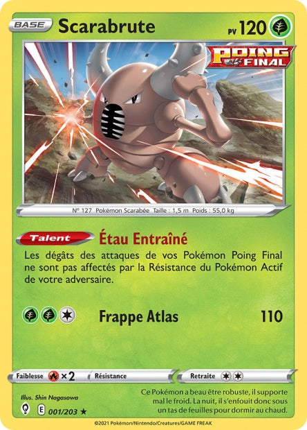 Carte Pokémon Scarabrute 001/203 EVS Évolution Céleste EB07 Neuf FR LorenZone