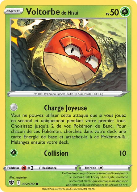 Carte Pokémon Voltorbe de Hisui 002/189 ASR Astres Radieux EB10 Neuf FR LorenZone