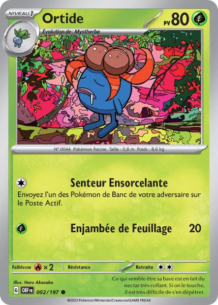 Carte Pokémon Ortide 002/197 Flammes Obsidiennes OBF EV03 Neuf FR LorenZone