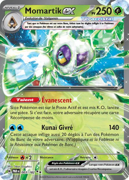Carte Pokémon Momartik EX 003/182 PAR Faille Paradoxe EV04 Neuf FR LorenZone