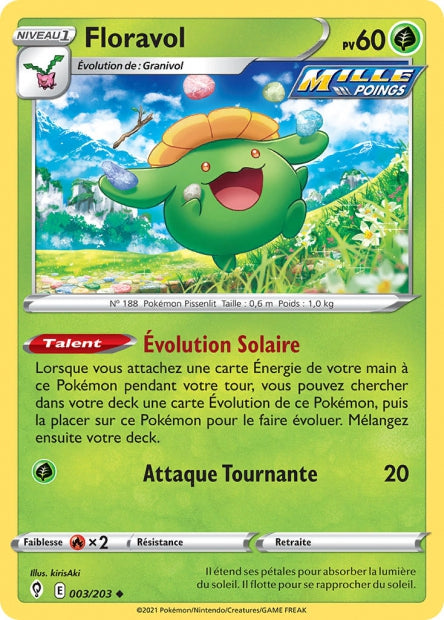 Carte Pokémon Floravol 003/203 EVS Évolution Céleste EB07 Neuf FR LorenZone