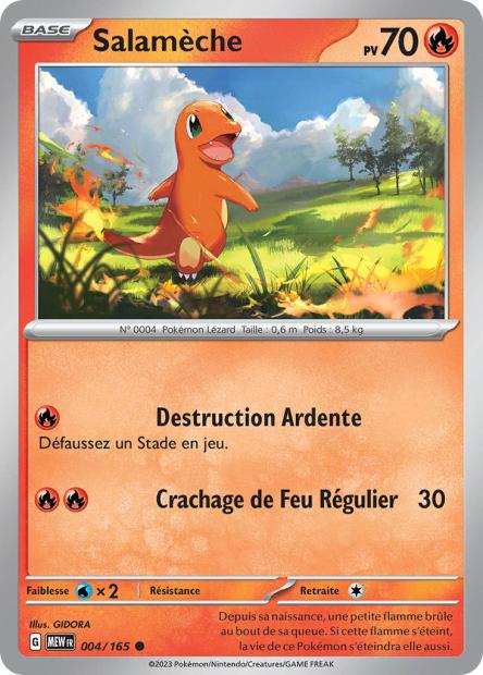 Carte Pokémon Salamèche 4/165 MEW 151 EV3_5  Neuf FR LorenZone